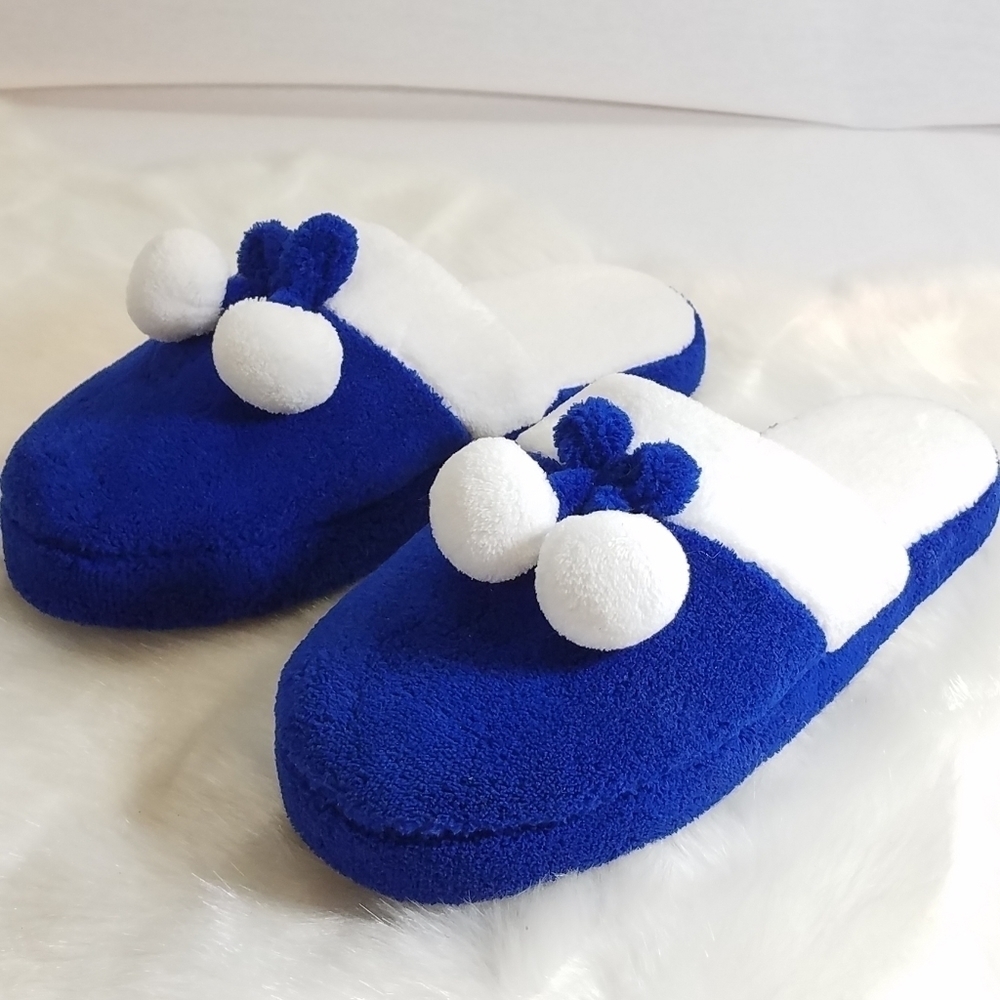 PLUSH Pom Pom Mule Slippers
